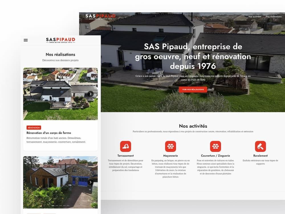 Site web de la SAS Pipaud