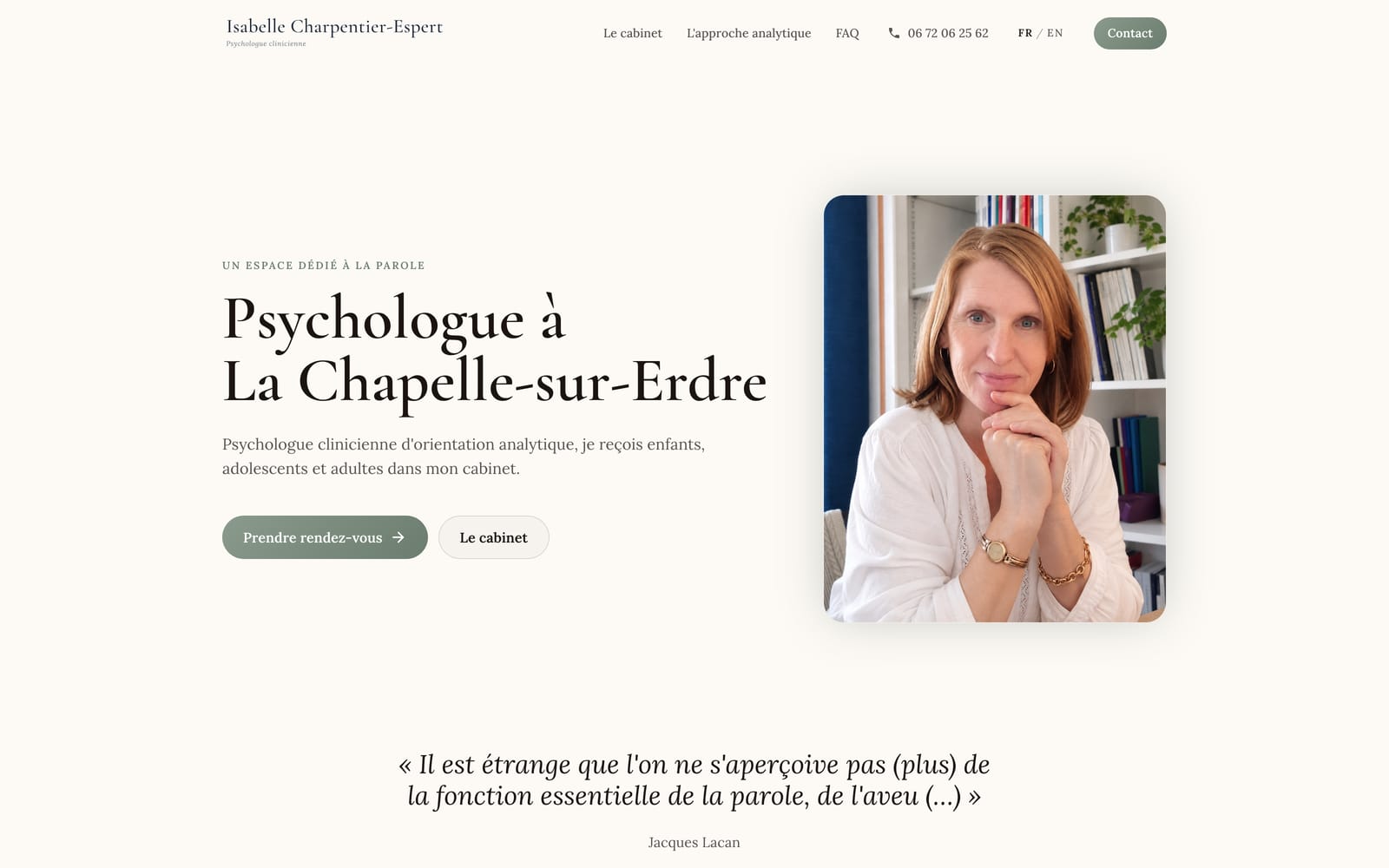 Site web client - Isabelle Espert, psychologue clinicienne
